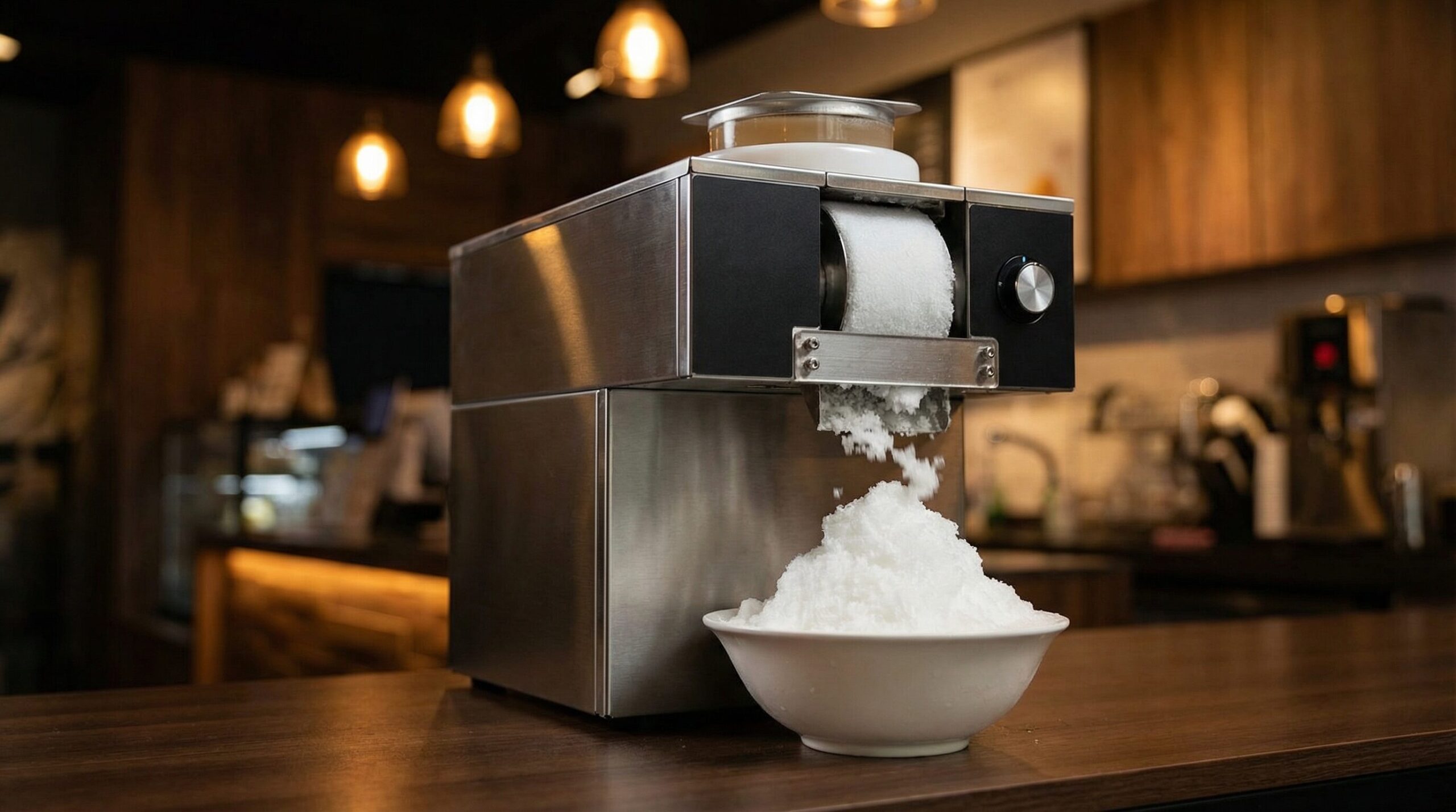 業務用ピンスマシン『雪の華』｜氷不要・液体から作る韓国式かき氷機